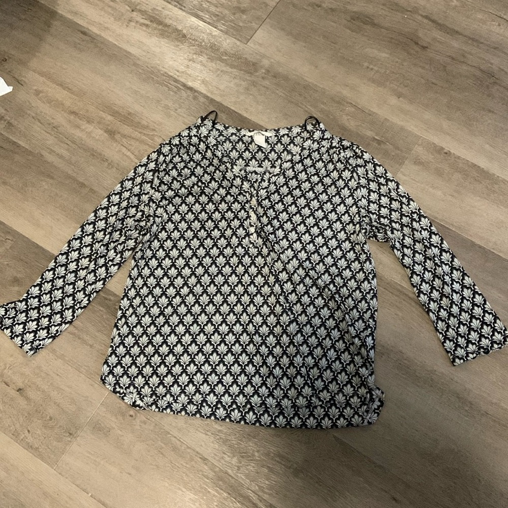 Printed top H&M black medium